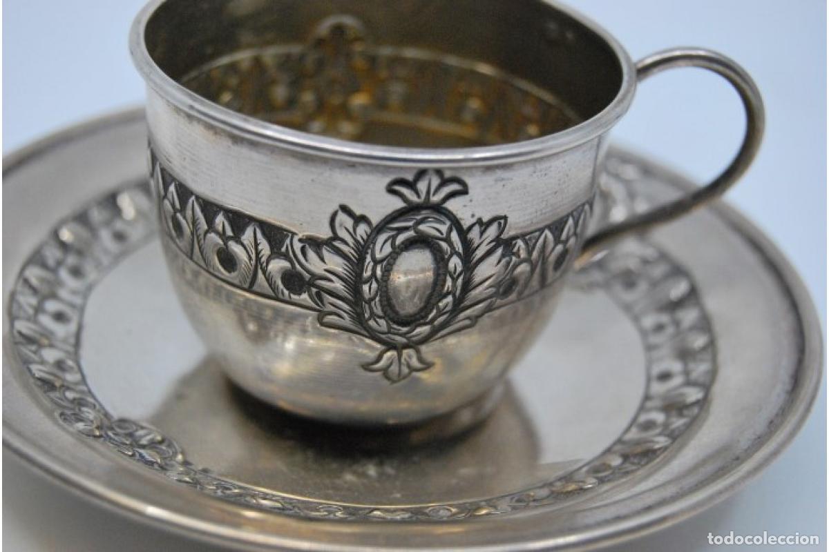 Antig&uuml;edades: taza de t&eacute; de plata - Foto 3