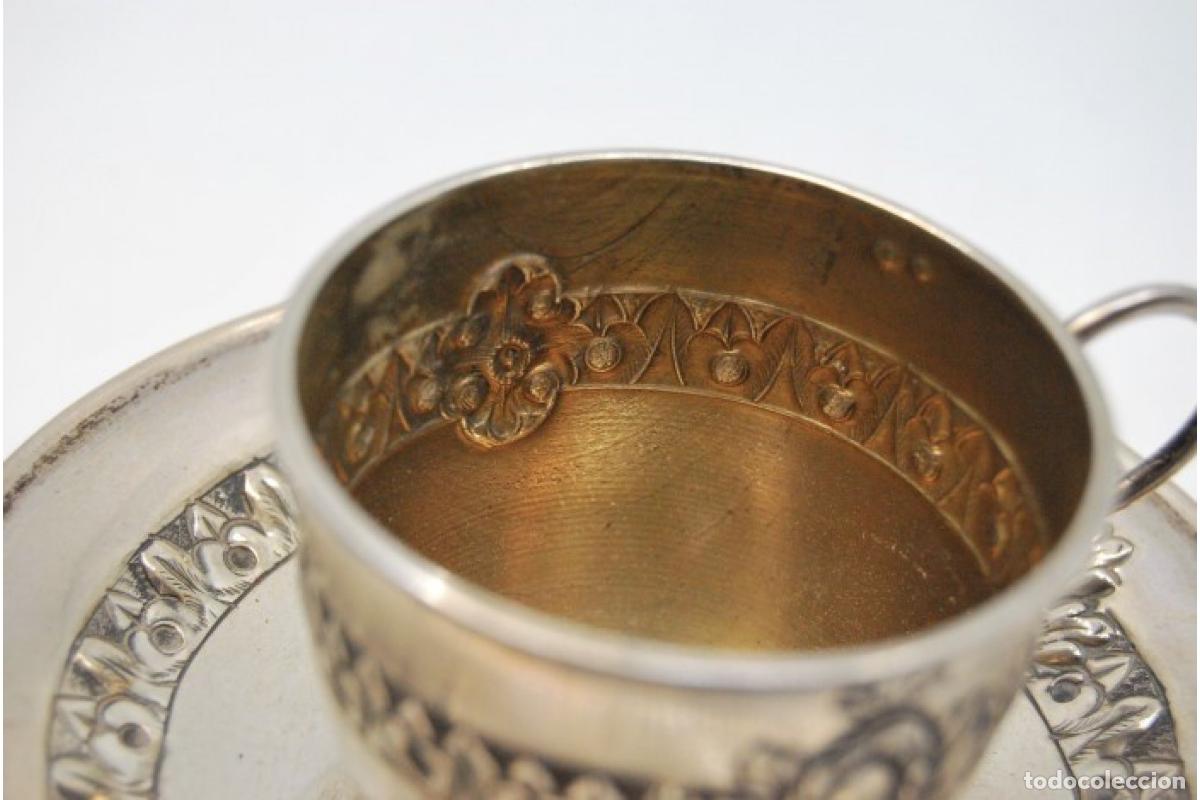 Antig&uuml;edades: taza de t&eacute; de plata - Foto 5