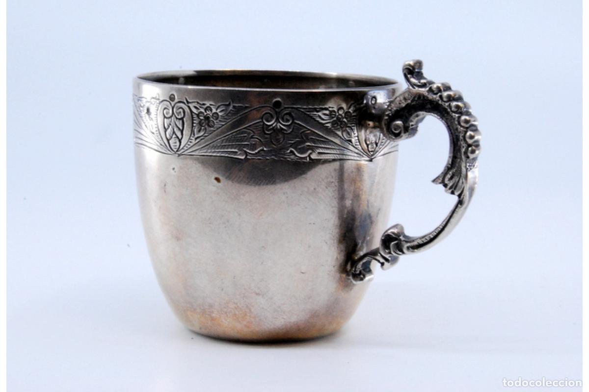 Antig&uuml;edades: taza de t&eacute; de plata - Foto 2