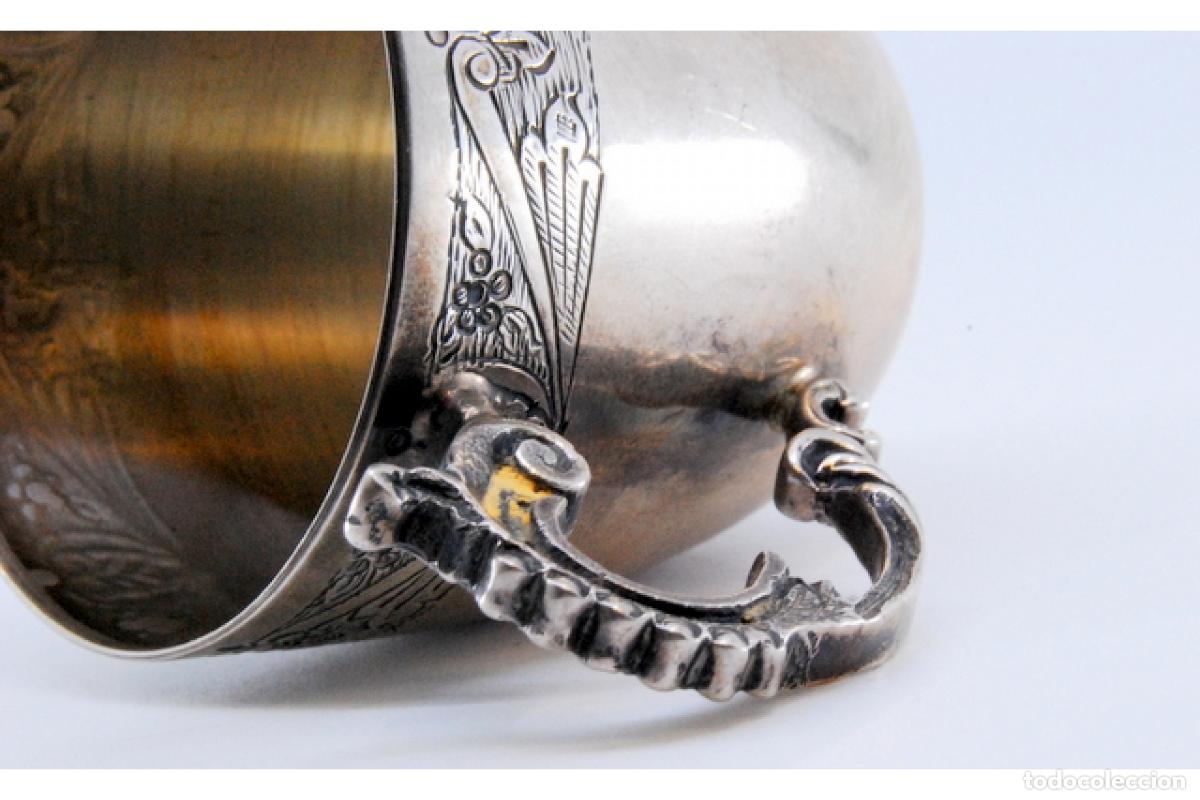 Antig&uuml;edades: taza de t&eacute; de plata - Foto 7