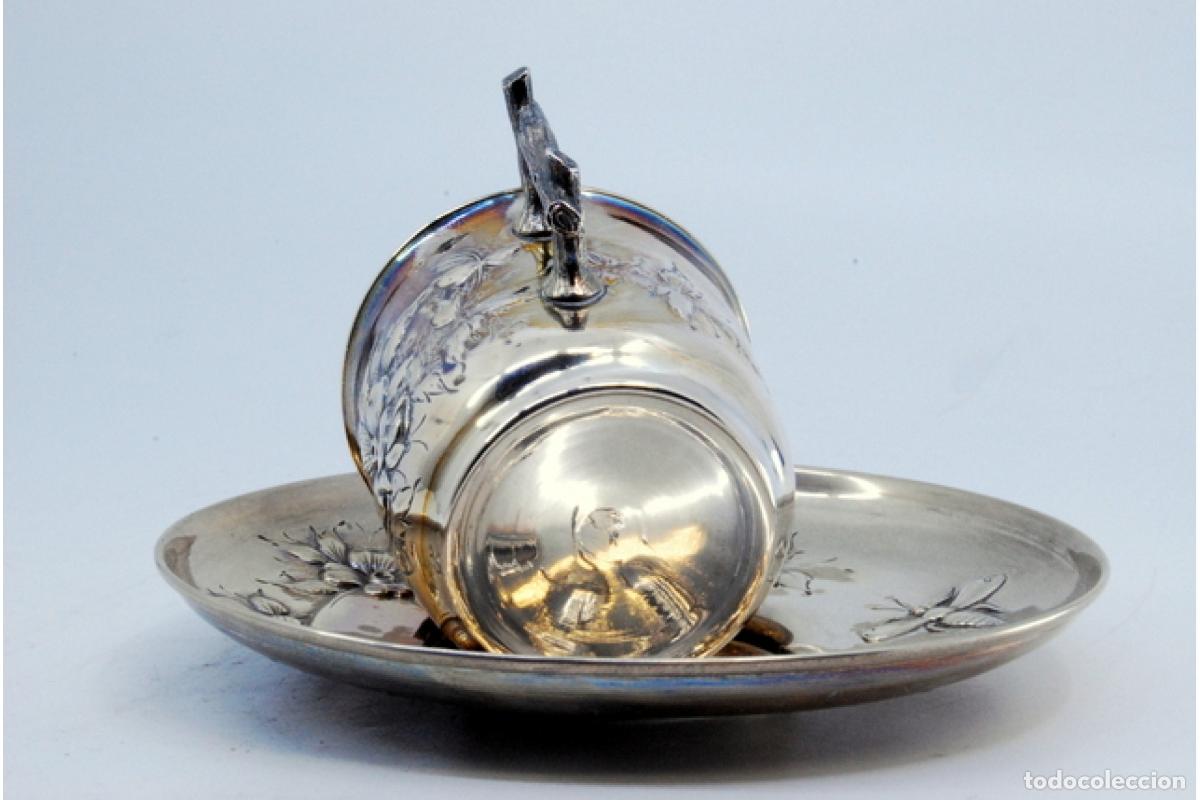 Antig&uuml;edades: taza de t&eacute; de plata - Foto 3