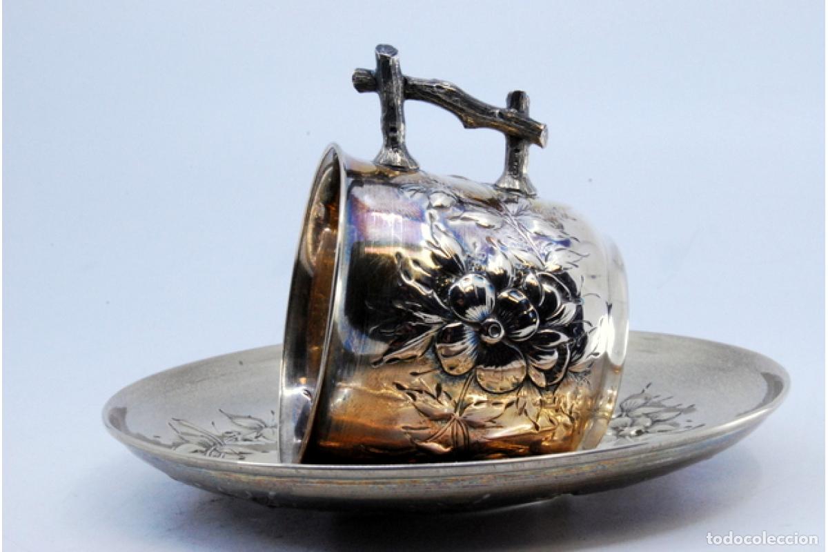 Antig&uuml;edades: taza de t&eacute; de plata - Foto 4