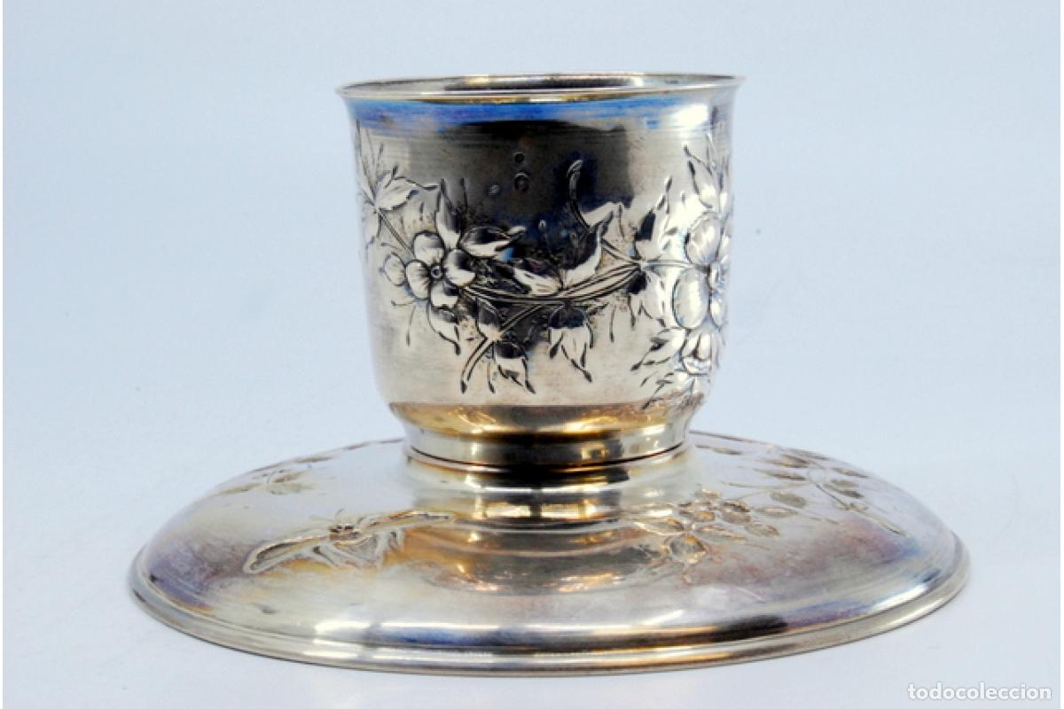 Antig&uuml;edades: taza de t&eacute; de plata - Foto 5