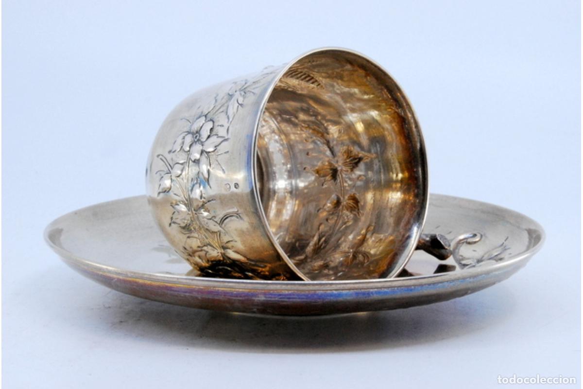 Antig&uuml;edades: taza de t&eacute; de plata - Foto 6