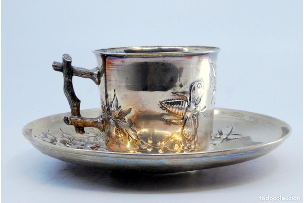 Antig&uuml;edades: taza de t&eacute; de plata - Foto 7