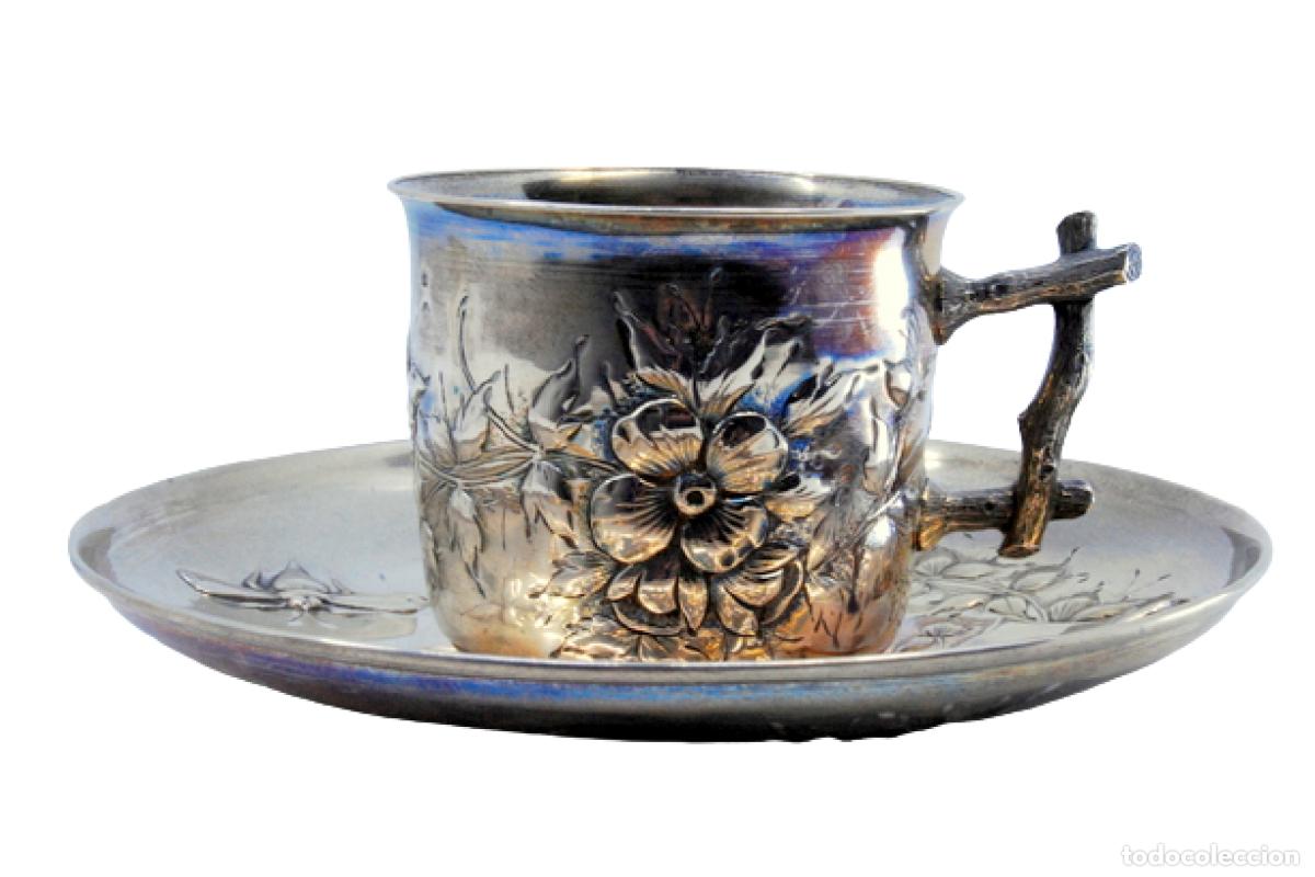 Antig&uuml;edades: taza de t&eacute; de plata - Foto 1