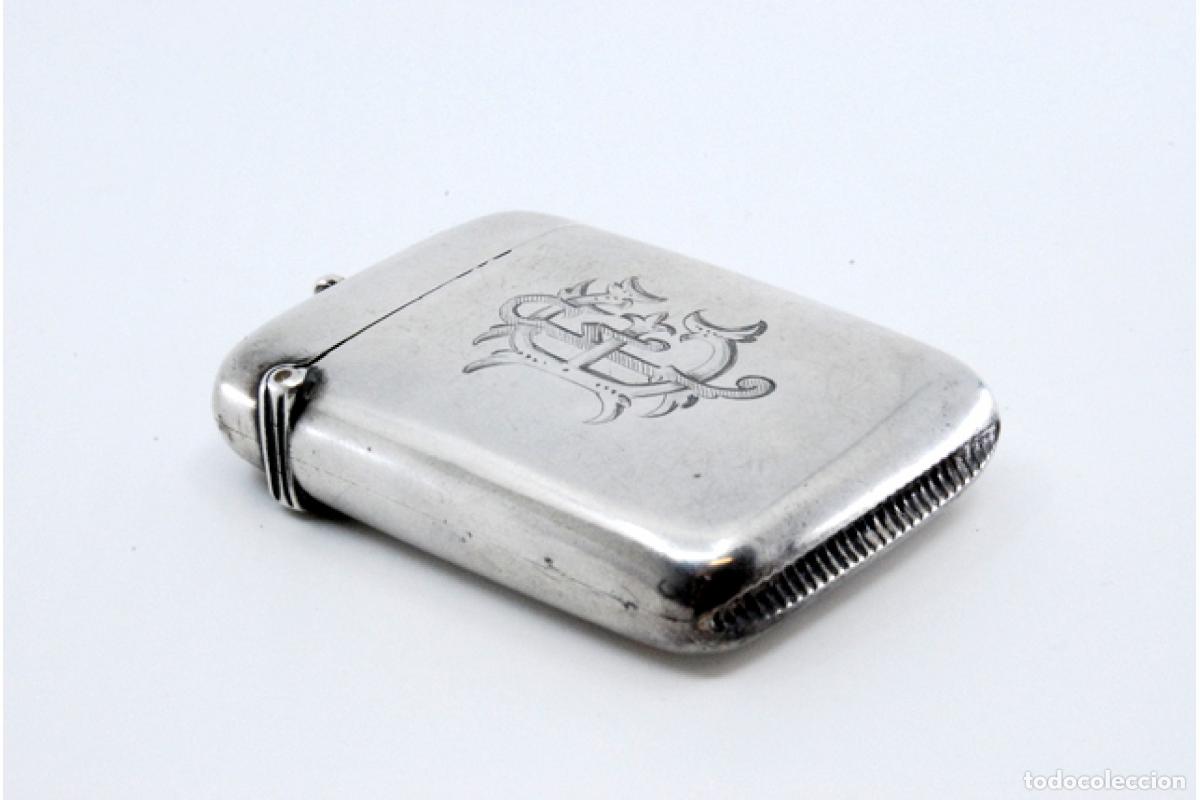 Antig&uuml;edades: Caja de cerillas de plata - Foto 2