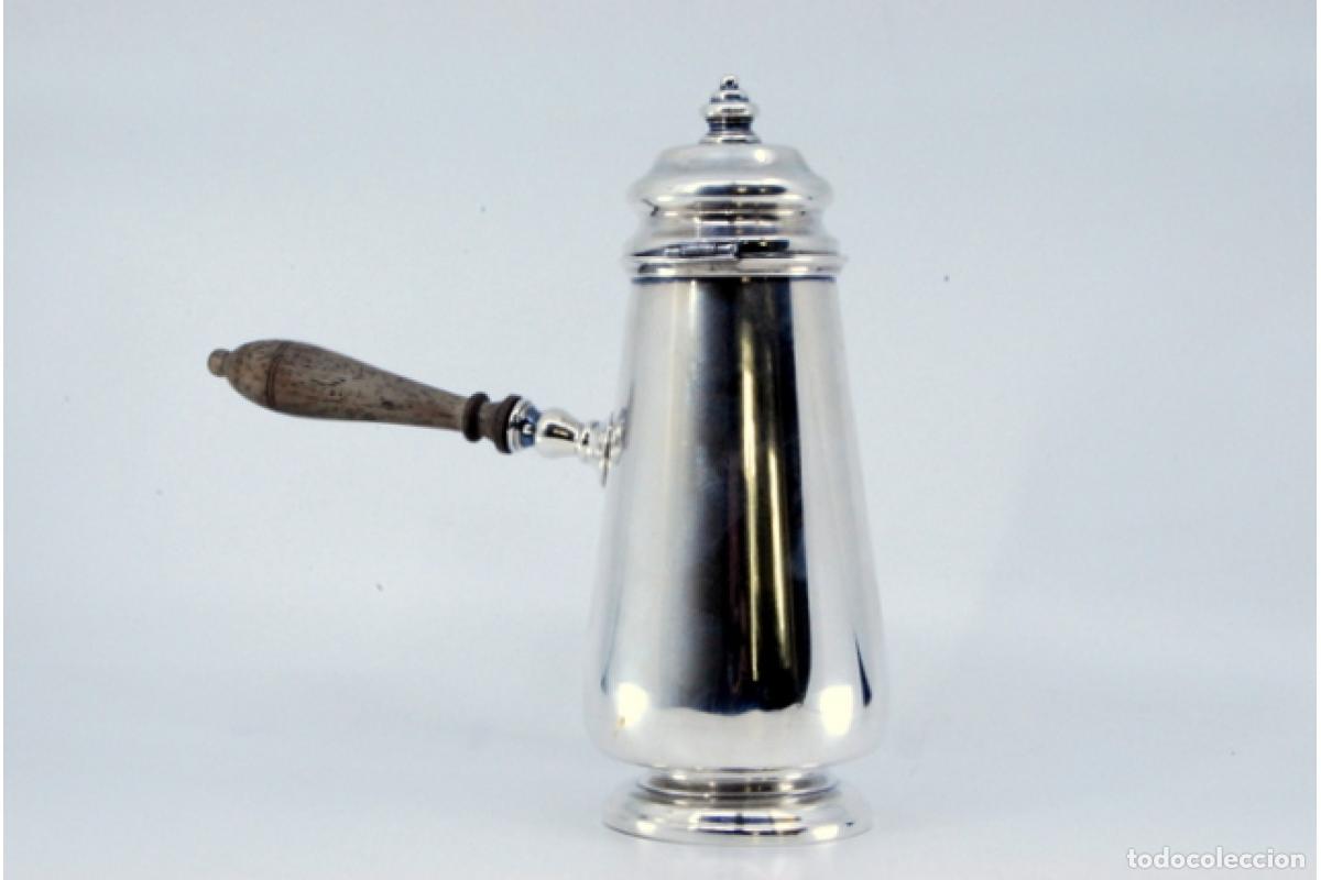 Antig&uuml;edades: chocolatera de plata - Foto 2