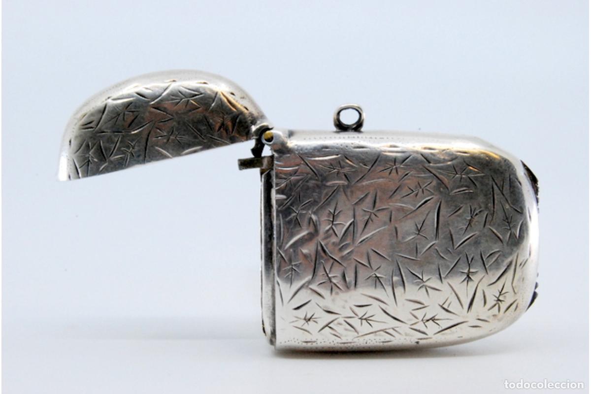 Antig&uuml;edades: Caja de cerillas de plata - Foto 3
