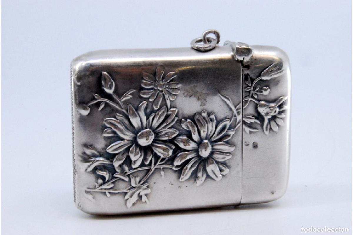 Antig&uuml;edades: Caja de cerillas de plata - Foto 8