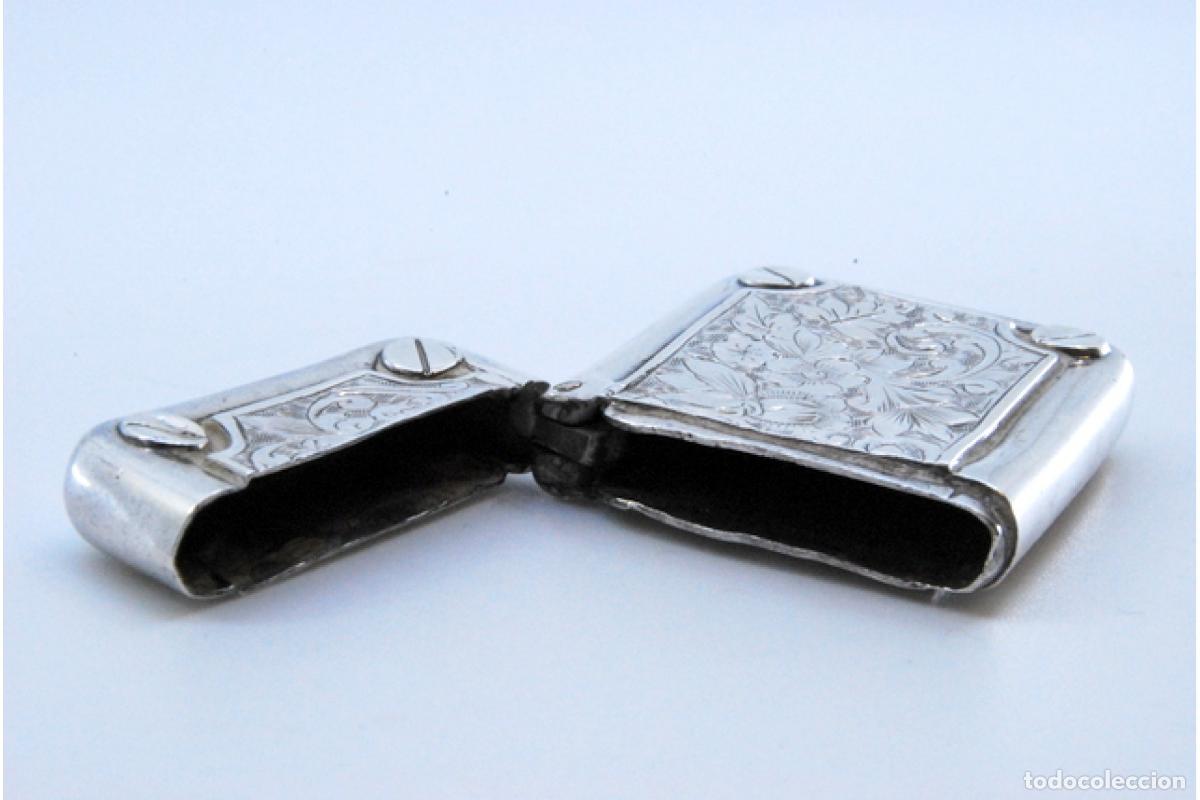 Antig&uuml;edades: Caja de cerillas de plata - Foto 2