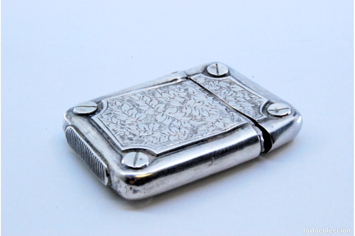 Antig&uuml;edades: Caja de cerillas de plata - Foto 9