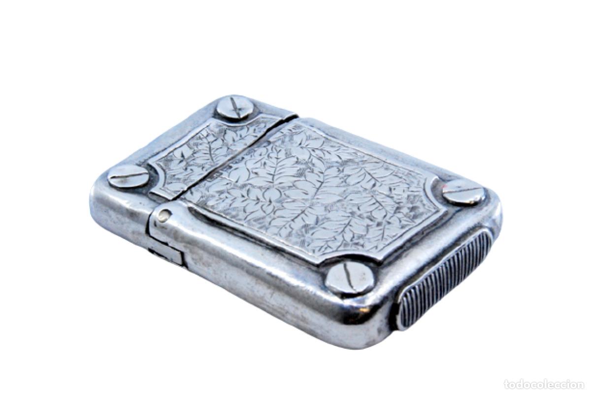 Antig&uuml;edades: Caja de cerillas de plata - Foto 1