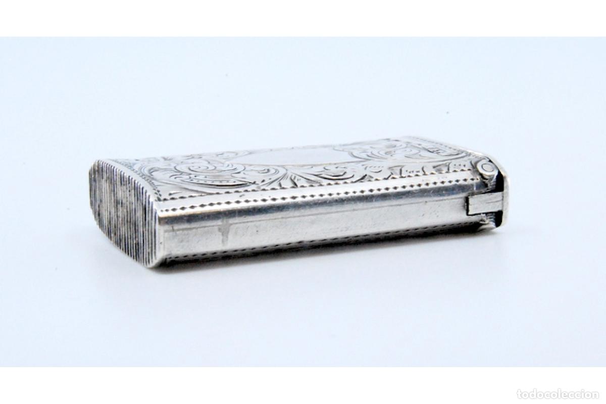 Antig&uuml;edades: Caja de cerillas de plata - Foto 2