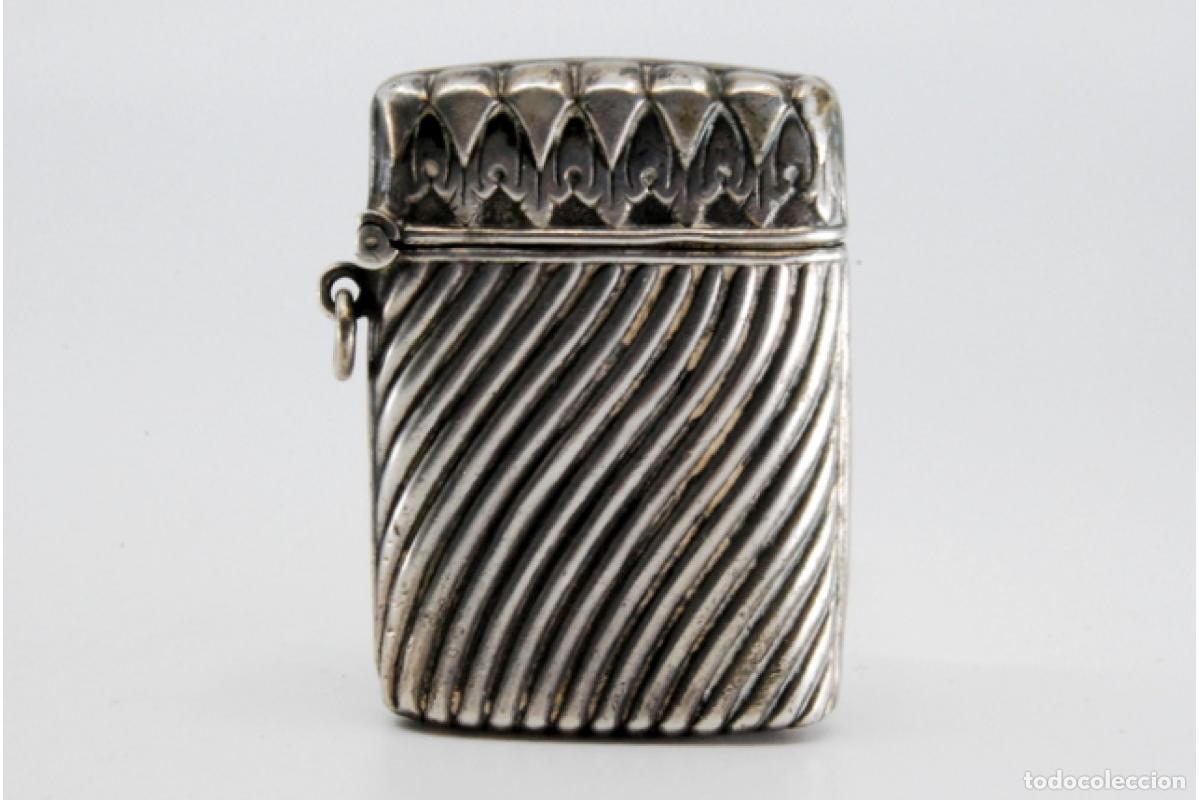 Antig&uuml;edades: Caja de cerillas de plata - Foto 9
