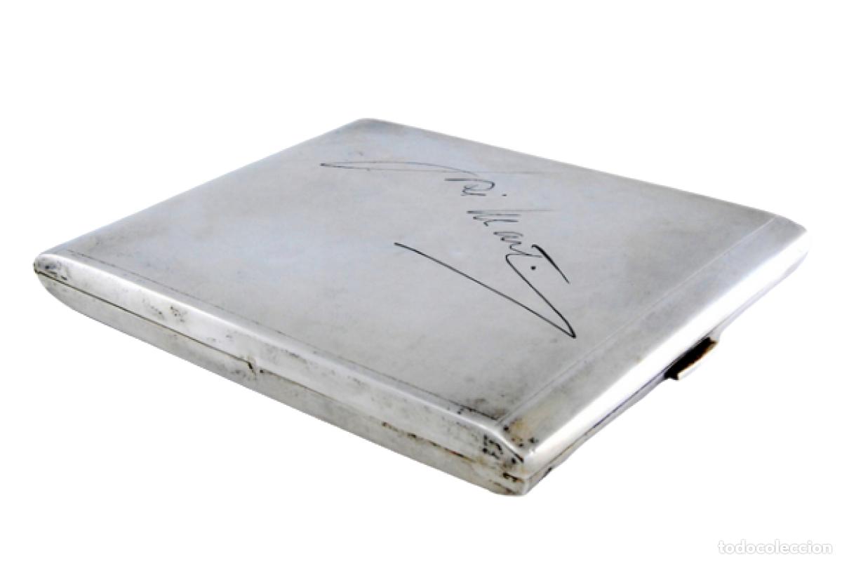 Antig&uuml;edades: Caja de cigarrillos, en plata - Foto 1