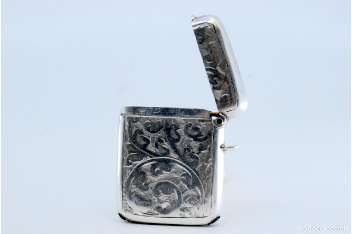Antig&uuml;edades: Caja de cerillas de plata - Foto 4