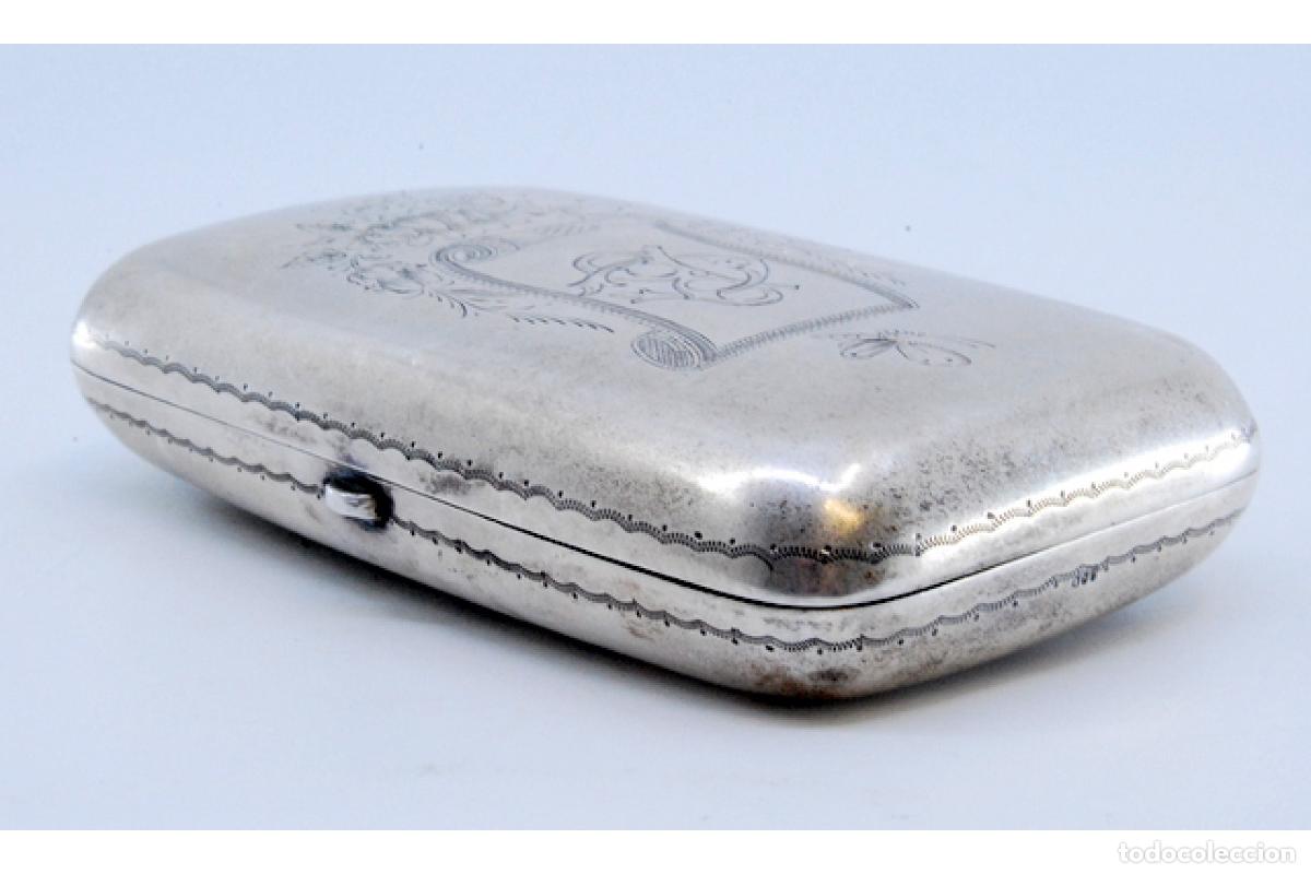 Antig&uuml;edades: Caja de cigarrillos, en plata - Foto 2
