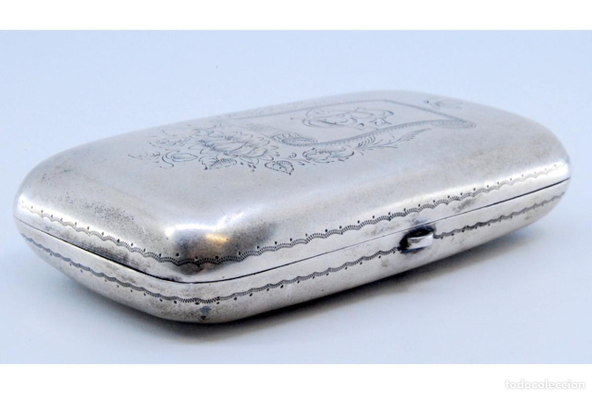 Antig&uuml;edades: Caja de cigarrillos, en plata - Foto 3