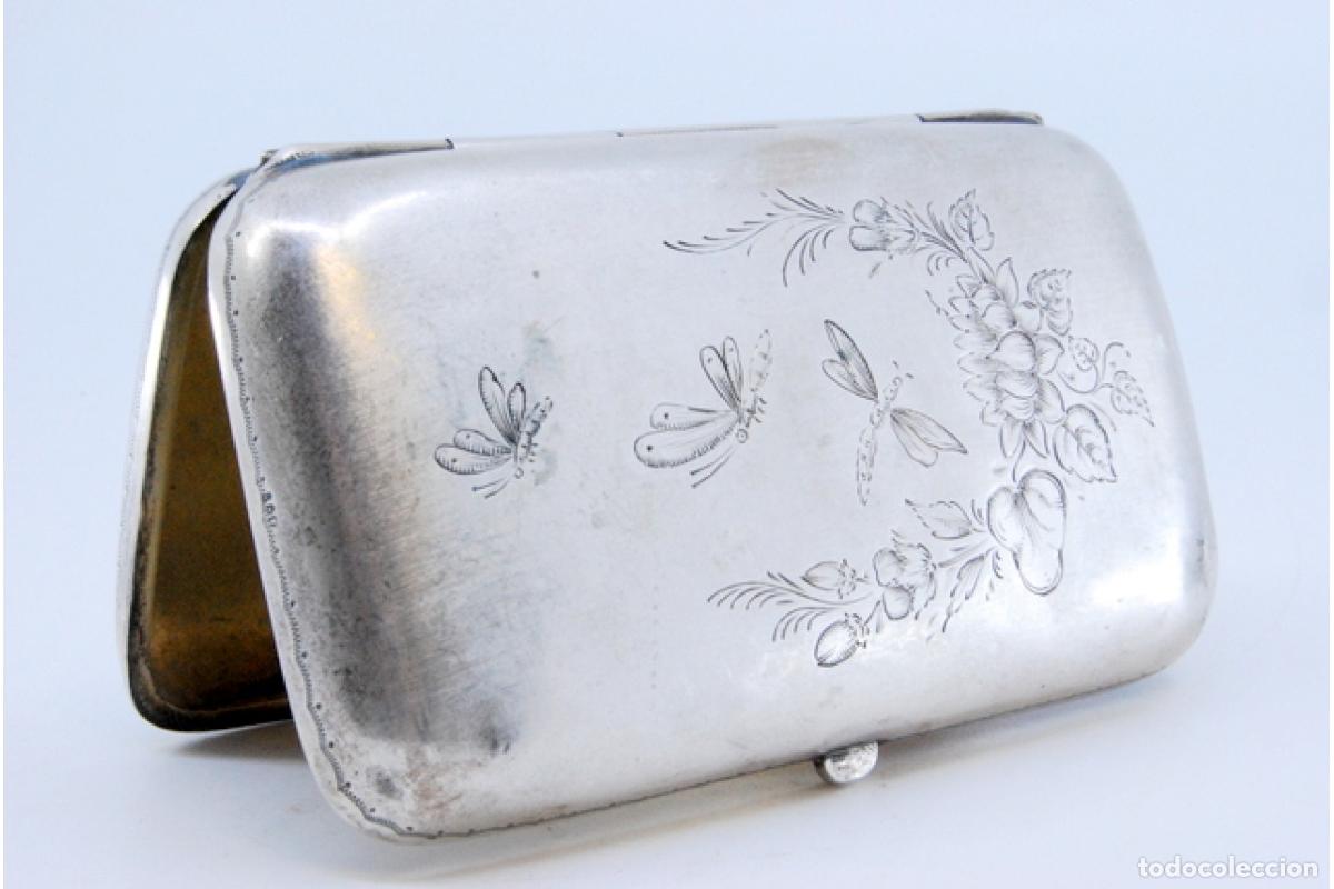 Antig&uuml;edades: Caja de cigarrillos, en plata - Foto 9