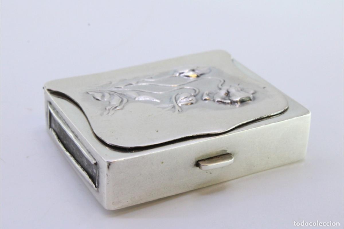 Antig&uuml;edades: Caja de cerillas de plata - Foto 8
