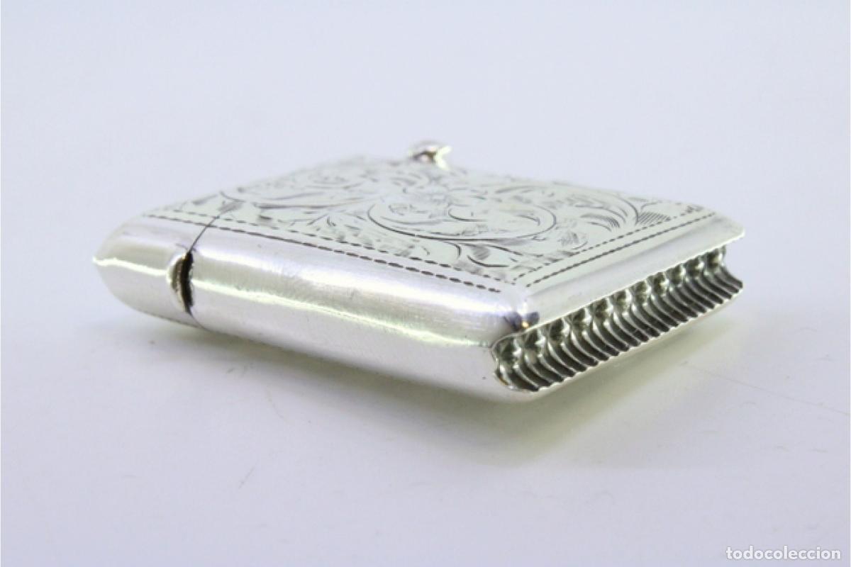 Antig&uuml;edades: Caja de cerillas de plata - Foto 6