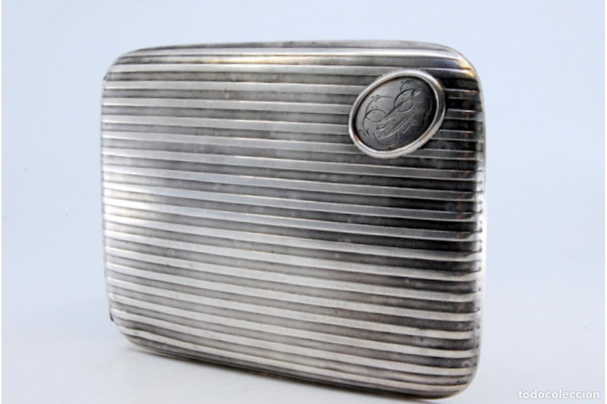 Antig&uuml;edades: Caja de cigarrillos, en plata - Foto 2