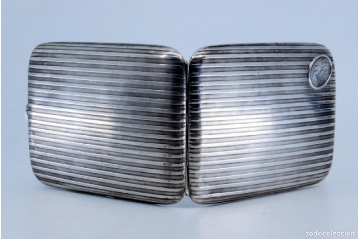 Antig&uuml;edades: Caja de cigarrillos, en plata - Foto 3
