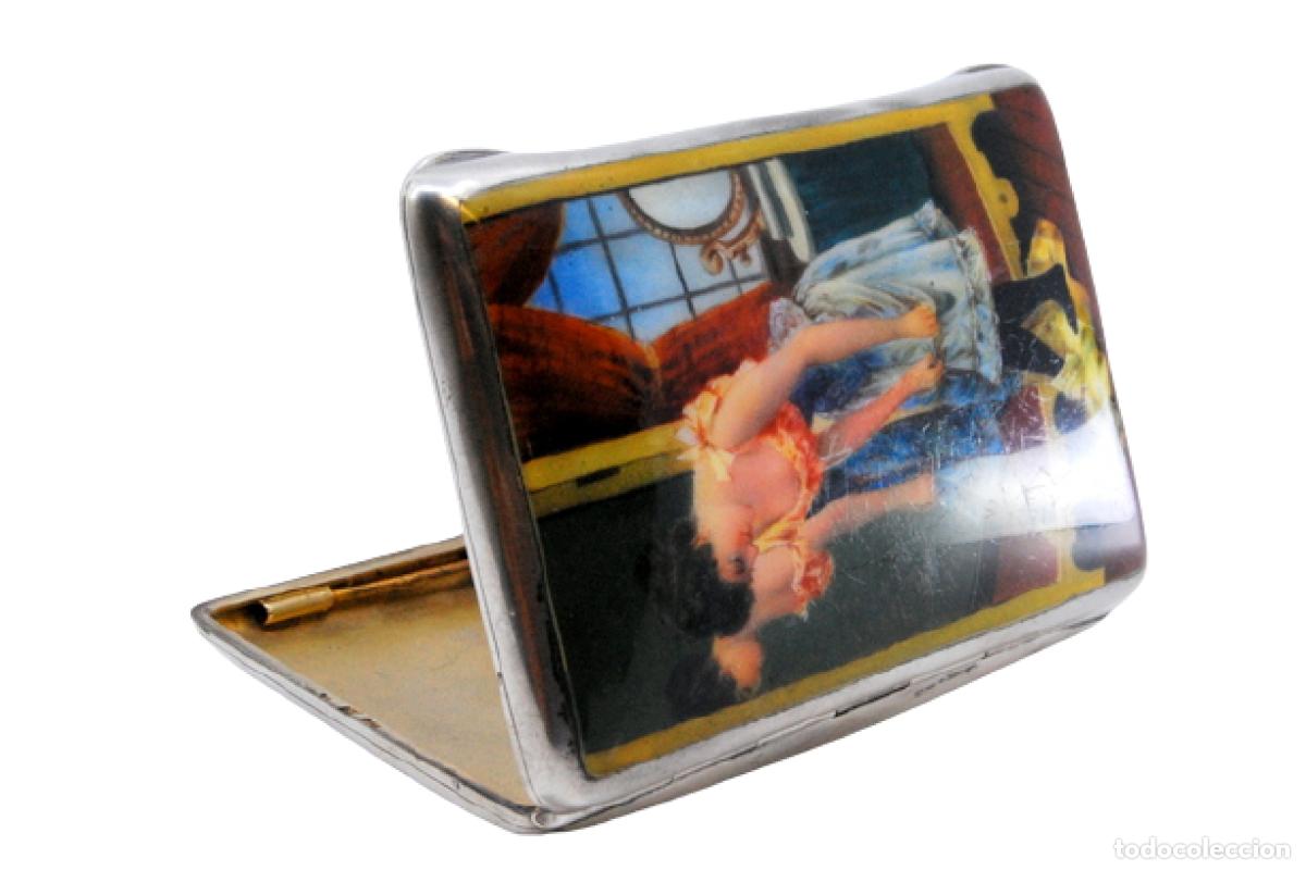 Antig&uuml;edades: Caja de cigarrillos, en plata - Foto 1