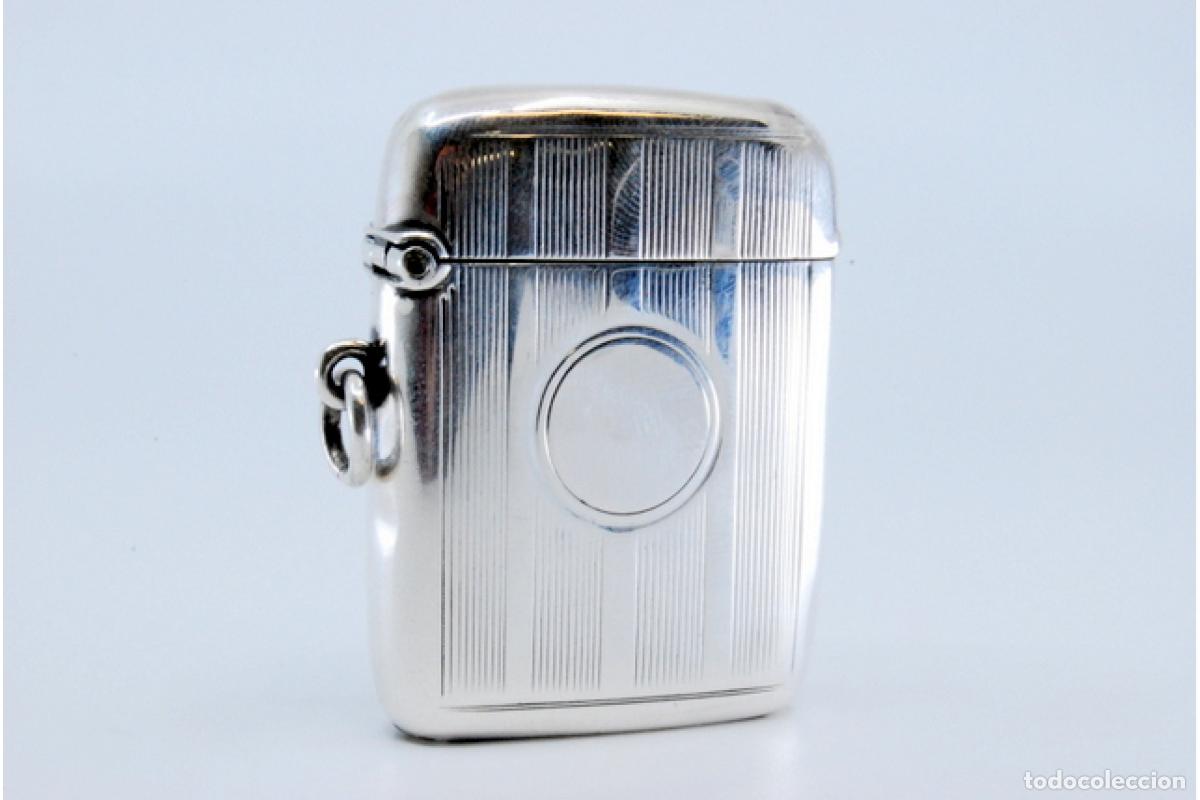 Antig&uuml;edades: Caja de cerillas de plata - Foto 3