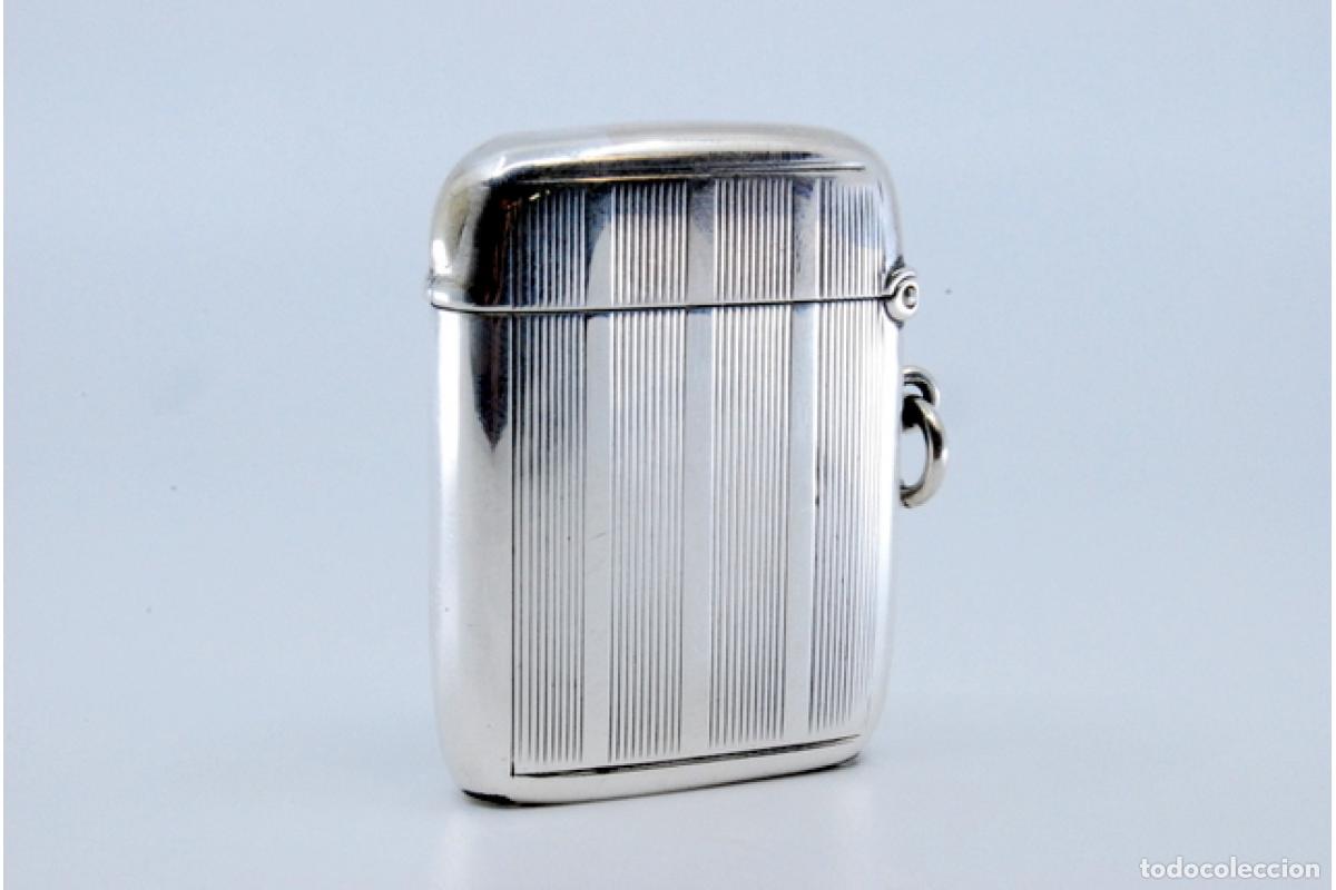 Antig&uuml;edades: Caja de cerillas de plata - Foto 4