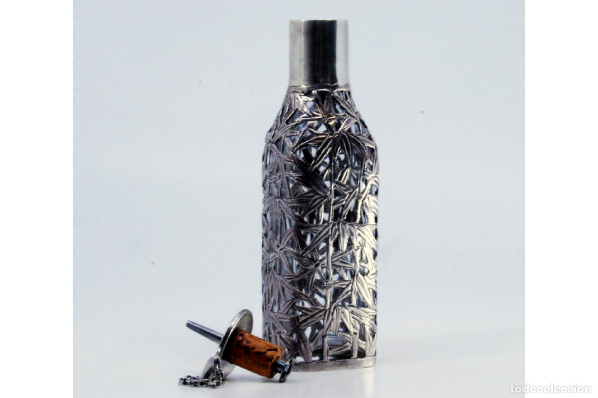 Antig&uuml;edades: Frasco de perfume, hecho de vidrio y plata. - Foto 5
