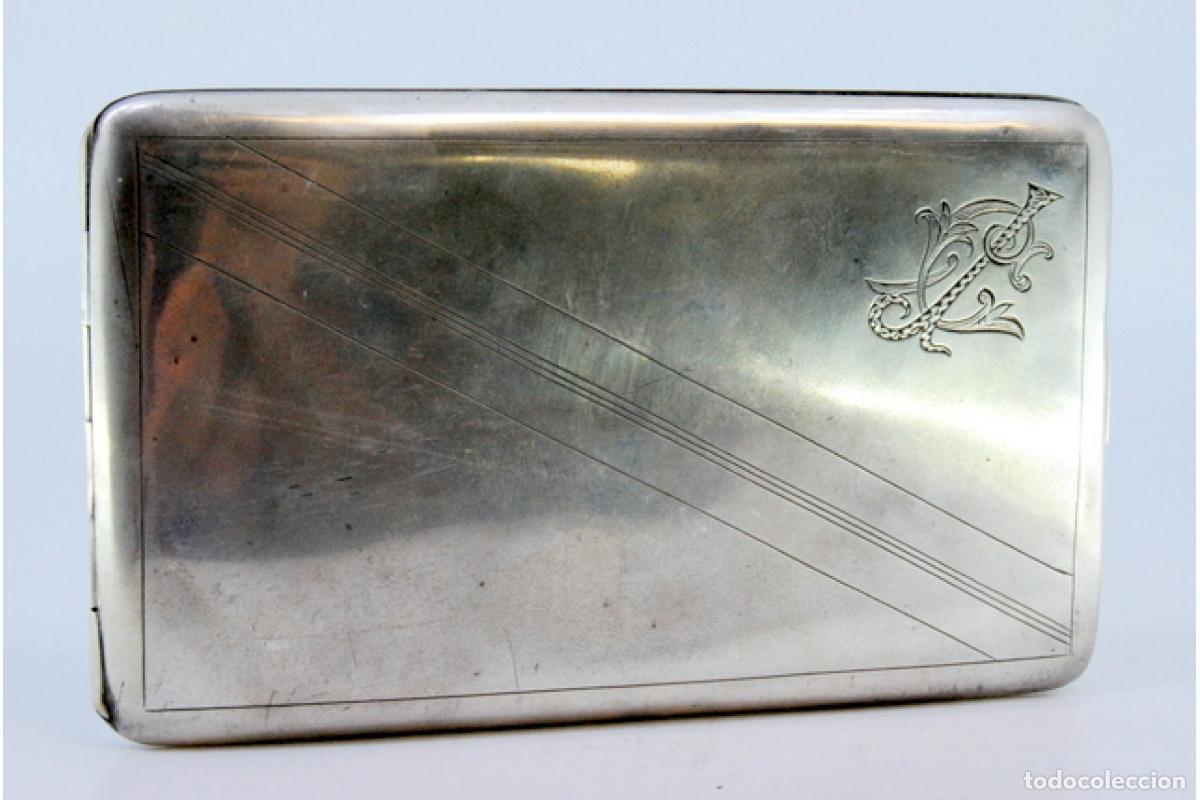 Antig&uuml;edades: Caja de cigarrillos, en plata - Foto 2