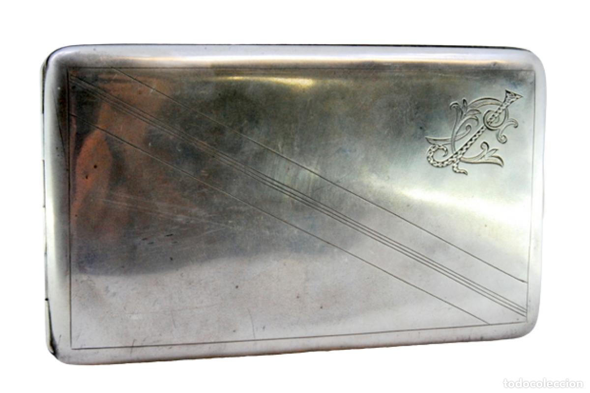 Antig&uuml;edades: Caja de cigarrillos, en plata - Foto 1