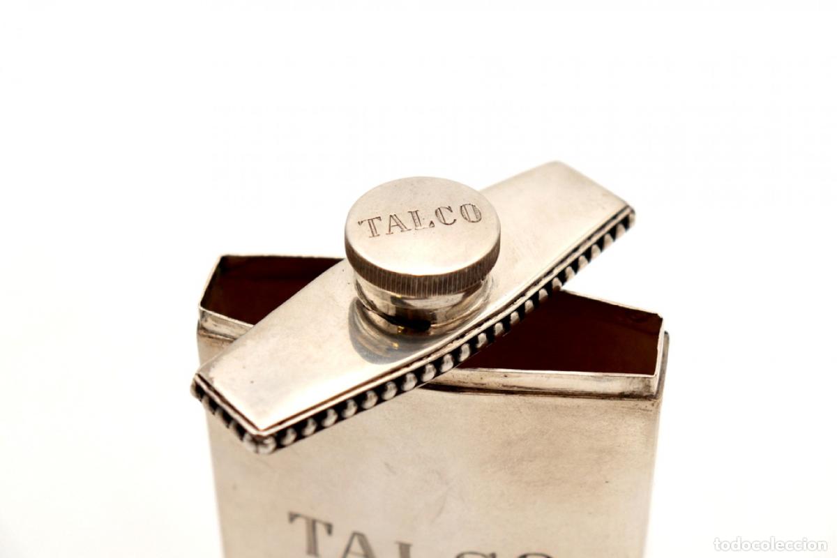 Antig&uuml;edades: Frasco de plata para polvos de talco. - Foto 3