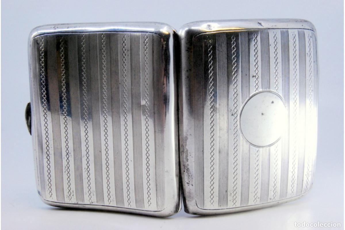Antig&uuml;edades: Caja de cigarrillos, en plata - Foto 2