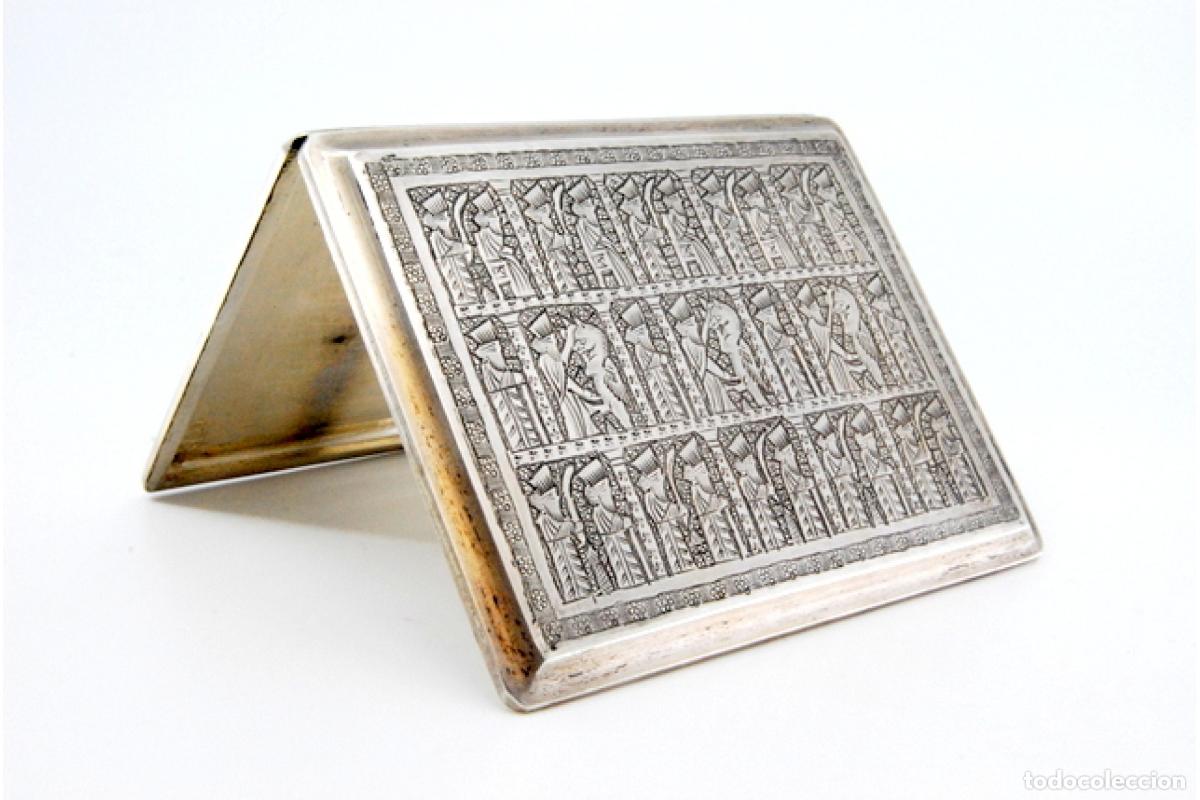 Antig&uuml;edades: Caja de cigarrillos, en plata - Foto 3