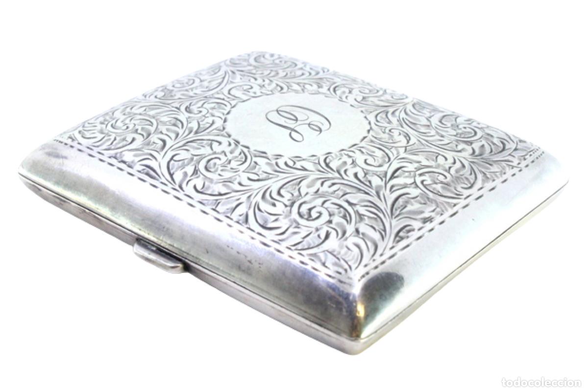 Antig&uuml;edades: Caja de cigarrillos, en plata - Foto 1