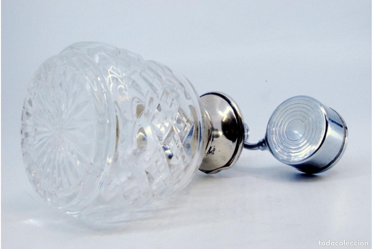 Antig&uuml;edades: Frasco de perfume, hecho de vidrio y plata. - Foto 3