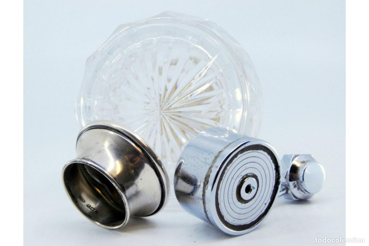 Antig&uuml;edades: Frasco de perfume, hecho de vidrio y plata. - Foto 4