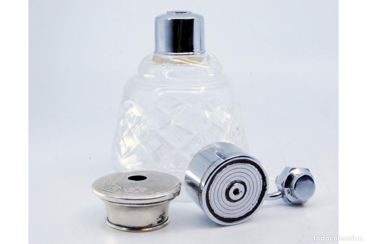 Antig&uuml;edades: Frasco de perfume, hecho de vidrio y plata. - Foto 5