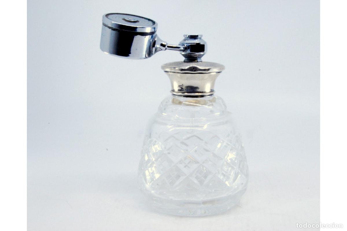 Antig&uuml;edades: Frasco de perfume, hecho de vidrio y plata. - Foto 6
