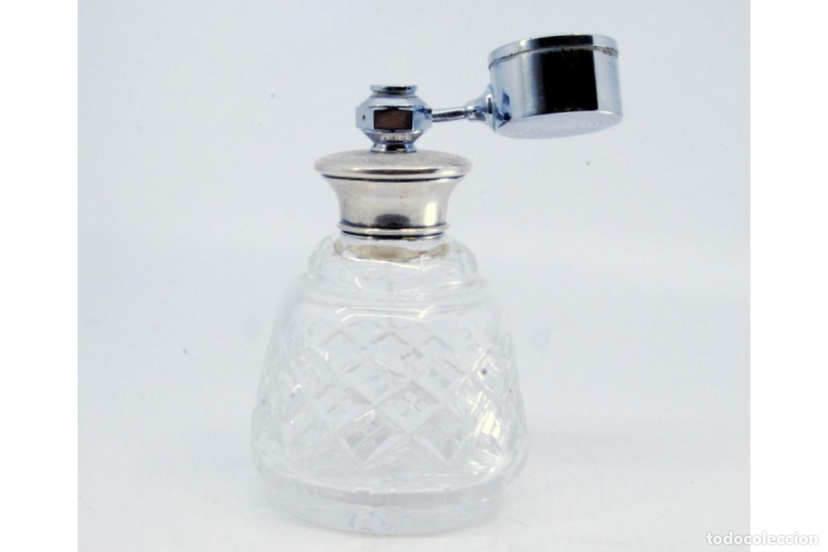 Antig&uuml;edades: Frasco de perfume, hecho de vidrio y plata. - Foto 8