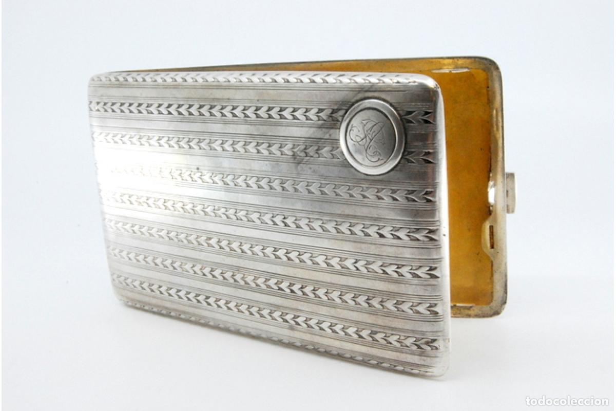 Antig&uuml;edades: Caja de cigarrillos, en plata - Foto 3