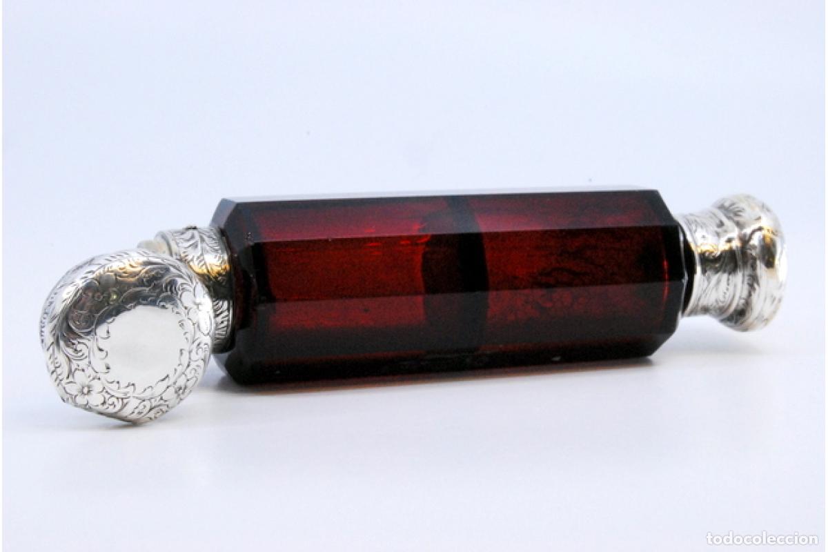 Antig&uuml;edades: Botella de vidrio y plata - Foto 7