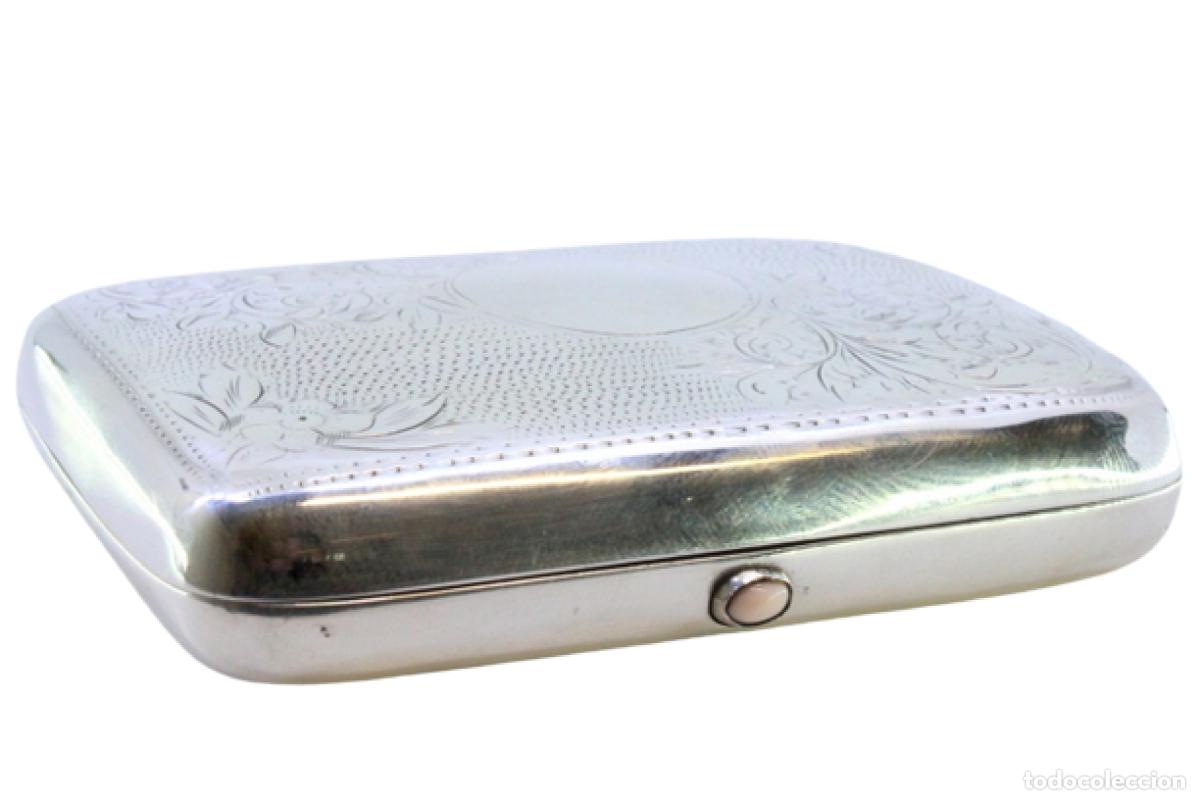 Antig&uuml;edades: Caja de cigarrillos, en plata - Foto 1