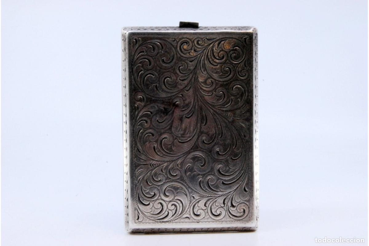 Antig&uuml;edades: Caja de cigarrillos, en plata - Foto 3