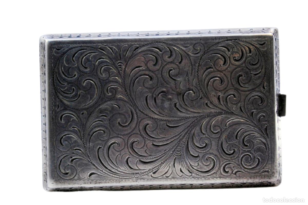 Antig&uuml;edades: Caja de cigarrillos, en plata - Foto 1