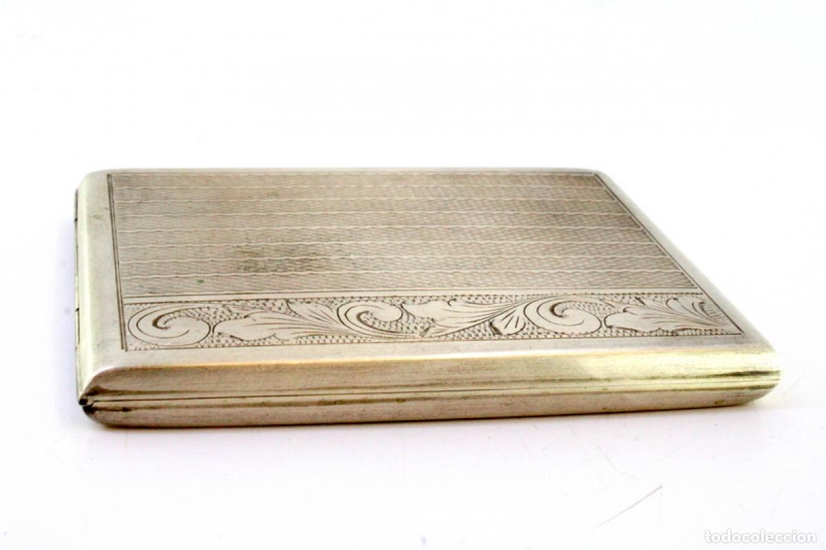 Antig&uuml;edades: Caja de cigarrillos, en plata - Foto 3