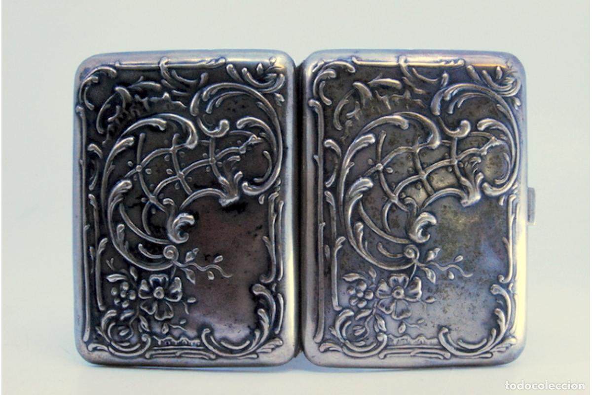 Antig&uuml;edades: Caja de cigarrillos, en plata - Foto 2